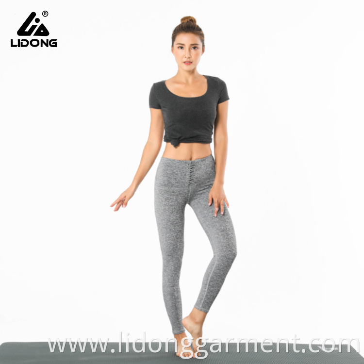 Sports Clothes Fitness Clothes Womens High Waisted Custom Logo Supplex Gym Fitness Sport Yoga Leggings
